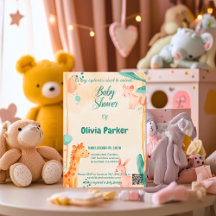 Vattentfärg med djurtema babyskal