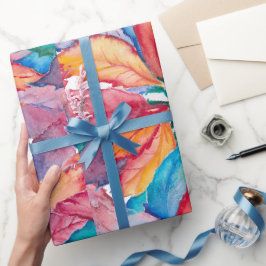 Vattentfärg Paskriven botanisk Poinsettia-jul Presentpapper