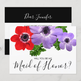 Vattentfärg ska vara mitt Maid of honor-kort Inbjudningar