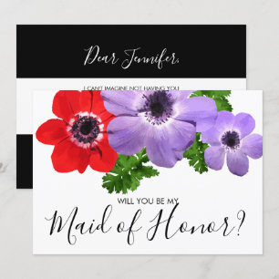 Vattentfärg ska vara mitt Maid of honor-kort Inbjudningar
