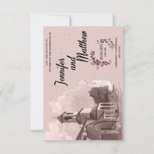 Vattentfärgsmålning för bröllopsinbjudan