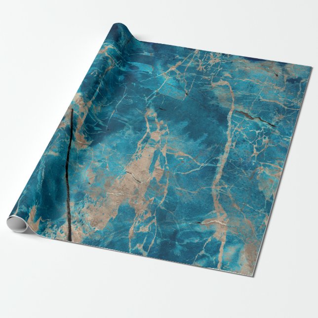 Vattentonmarmor Presentpapper (Utrullad)