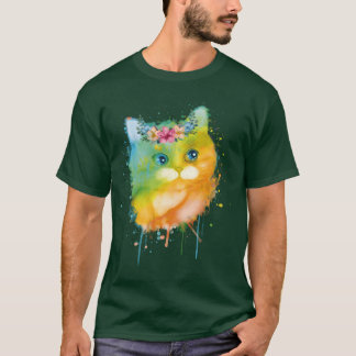 vattentorrkatt Meowcat älskare cat söt cat gir T Shirt