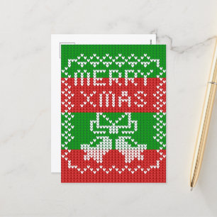 Vattentråd av mönster jingle klockor God jul Helg Vykort