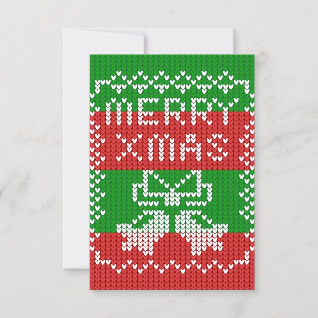 Vattentråd av mönster jingle klockor God jul Kort (Framsida)