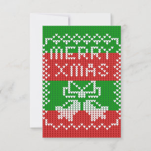 Vattentråd av mönster jingle klockor God jul Kort