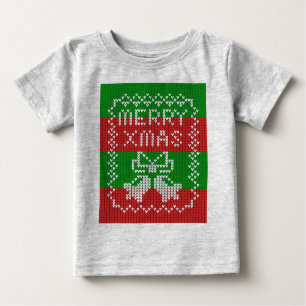 Vattentråd av mönster jingle klockor God jul T Shirt