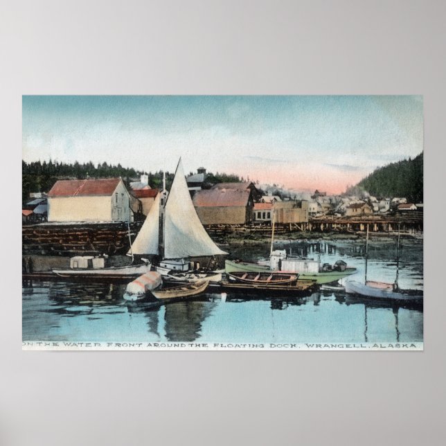 Vattentryvy för den Flytande dockan Poster (Framsidan)