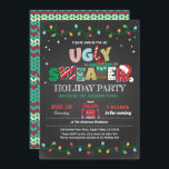 Vattentvätt julfest i julklapp inbjudningar<br><div class="desc">[All text är redigerbar,  förutom "UGLY SWEATER"]Hämta den här snyggten nu!
Tillfälle: Jul party,  julfest,  party, ,  babydusch,  födelsedagsfest,  pension etc. Tema: Jul,  ful sweater,  pajama PartyStyle: moderna,  chic,  glada,  roligaFärger: rött,  grönt,  grått,  festila färgerGrafik: bakgrund,  typografi,  ströljus,  julsvett,  faux guld glitter,  candy cane,  Jultomten hat</div>