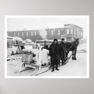 Vattenvagn i Fairbanks Alaska 1915 Poster