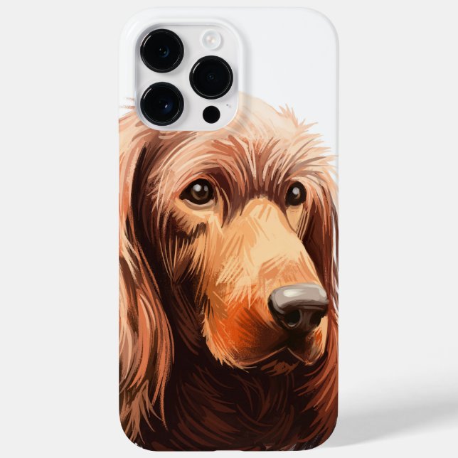 VATTERCOLOR BEAUTIFUL RED IRISH SETTER HUND (Baksida)