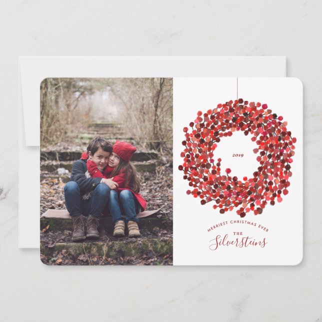 Vattfärg Berries God jul-kort, Helgdag Inbjudningar (Framsida)