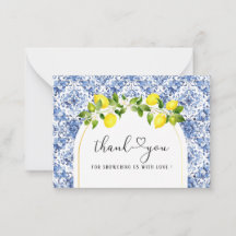 Vattfärg ElegantCitrus Lemon babydusch tack