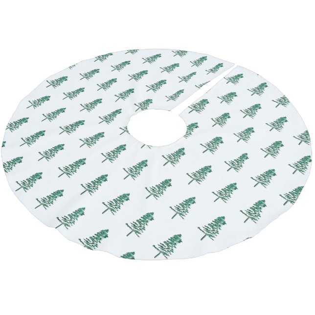 Vattfärg Gräs Träd jul Julgransmatta Borstad Polyester (Vinklad)