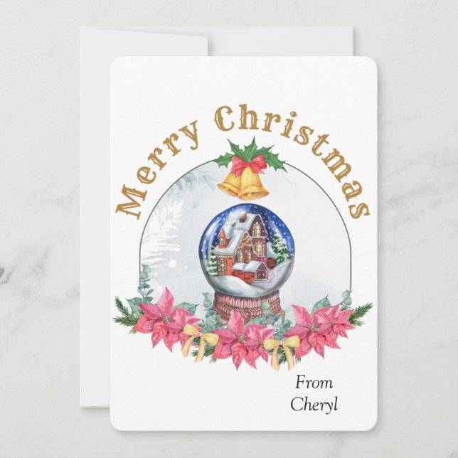 Vattfärg, Helgdag, julkort Spara Datumet (Framsida)