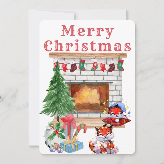 Vattfärg, Helgdag, julkort Spara Datumet (Framsida)