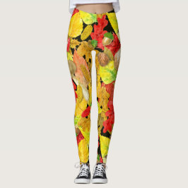 Vattfärg hösten mönster leggings