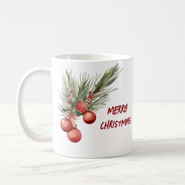 Vattfärg jul Berries Kaffemugg (Vänster)