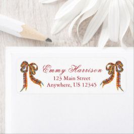 Vattfärg jul Play Bows Adress Returadress Etikett