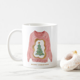Vattfärg Julgran Ugly Sweater Helgdag Kaffemugg