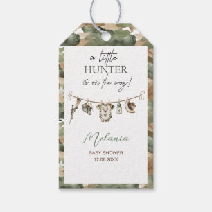 Vattfärg Little Hunter-babydusch Presentetikett