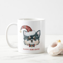 Vattfärg Long Hjärmed Chihuahua Santa jul Kaffemugg