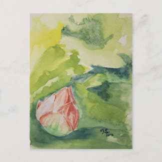 Vattfärg Lotus vycard Vykort