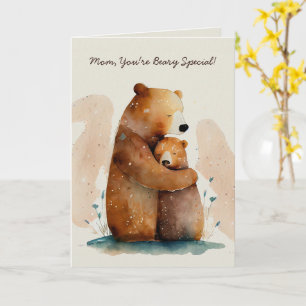Vattfärg Mamma Bear Mors dag Kort