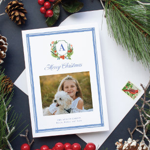 Vattfärg, Monogram-familjens helgdag Julkort