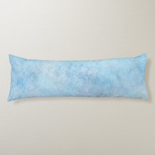 Vattfärg Mönster Himlar Blue Kroppskudde (Framsidan)