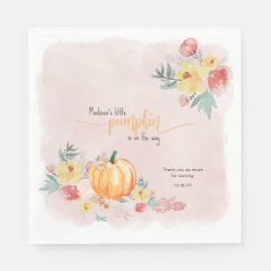 Vattfärg Pumpkin-babydusch Pappersservett