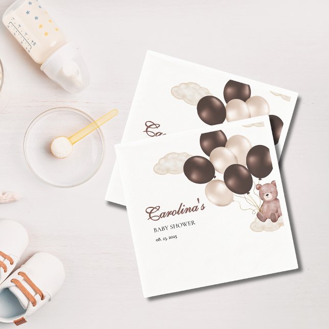 Vattfärg vi kan vänta på babyduschpojke pappersservett (Skapare uppladdad)