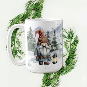 Vattfärg Vinterjulgransknom Kaffemugg