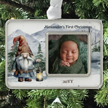 Vattfärg Vinterjulhelgen Gnome Baby Photo