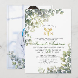 Vattfärgen Eucalyptus PHOTO Nursing Studenten Inbjudningar
