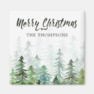Vattfärgen Gräs Träd jul Magnet