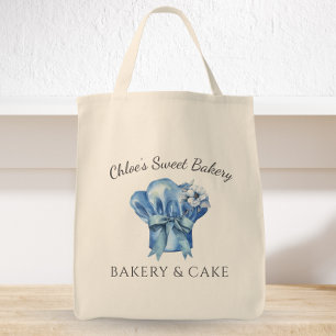 Vattfärgsblå Chef Hat Namn Bakery Tygkasse