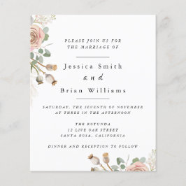 Vattfärgsblad Ro Bröllop Flygblad