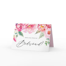 Vattfärgsbor Rosa Peonies blir min bridesmaid