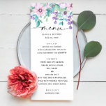 Vattfärgsfärgad lila rosa blommigt trädgårdsbröllo meny<br><div class="desc">Vattentärsmåltid för lila och rosa blommigt- och bröllopsmeny. Lämpligt för födelsedag,  årsdag och andra party. Kontakta mig om du behöver fler artiklar.</div>