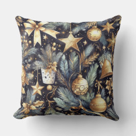 Vattfärgsflottan Blå Guld julmotifs Helgdag Kudde