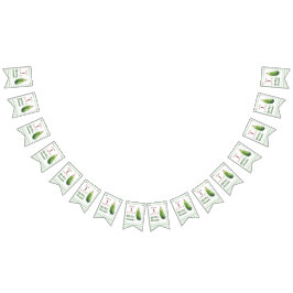 Vattfärgsgurka, stor Födelsedagsfest Vimplar