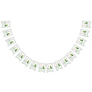 Vattfärgsgurka, stor Födelsedagsfest Vimplar