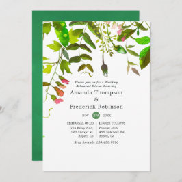 Vattfärgsmiddag för Vår-blommor - Rehearsal Middag Inbjudningar