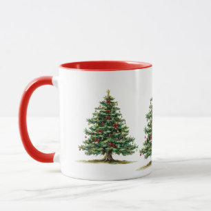 Vattfärgsvacker Julgran Mugg