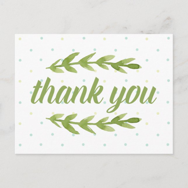 Vattfärgsvykort för Tack Vykort (Framsida)