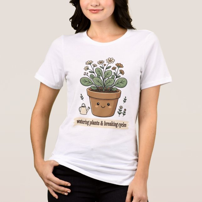 Vattnar växter och bryter cykler -  t shirt (Framsida)