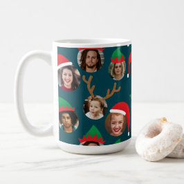Vattnet blått Fånig jul - sex fotokollage Kaffemugg