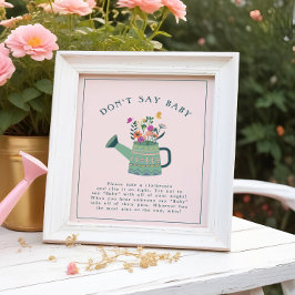 Vattnet Can Bloom säger inte babyvilt i Baby Poster