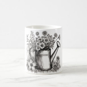 Vattnet, svartvit konst, Vår Art. Kaffemugg